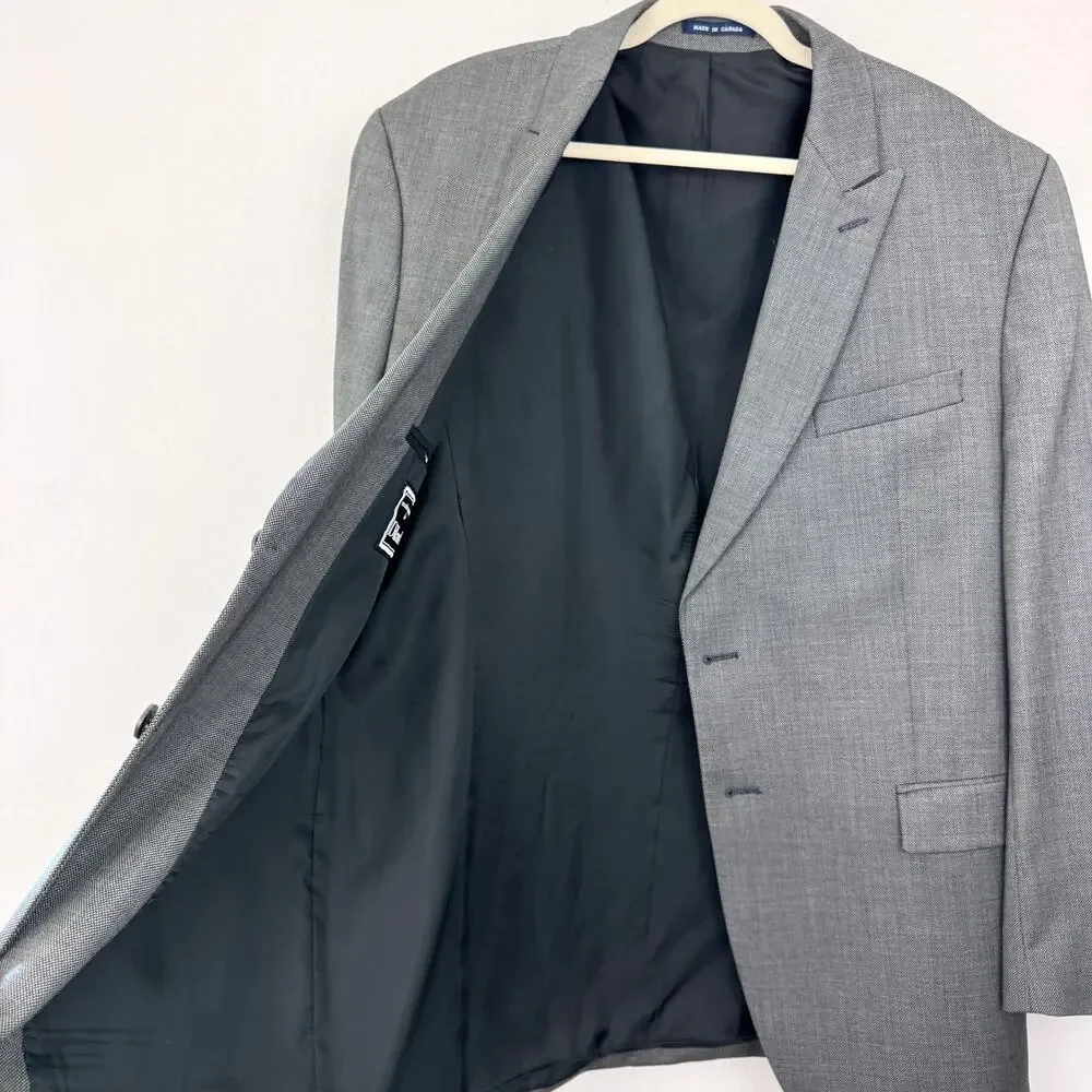Ralph Lauren Mens Vintage 100% Wool Suit Jacket Blazer Size 46L Formal Wedding